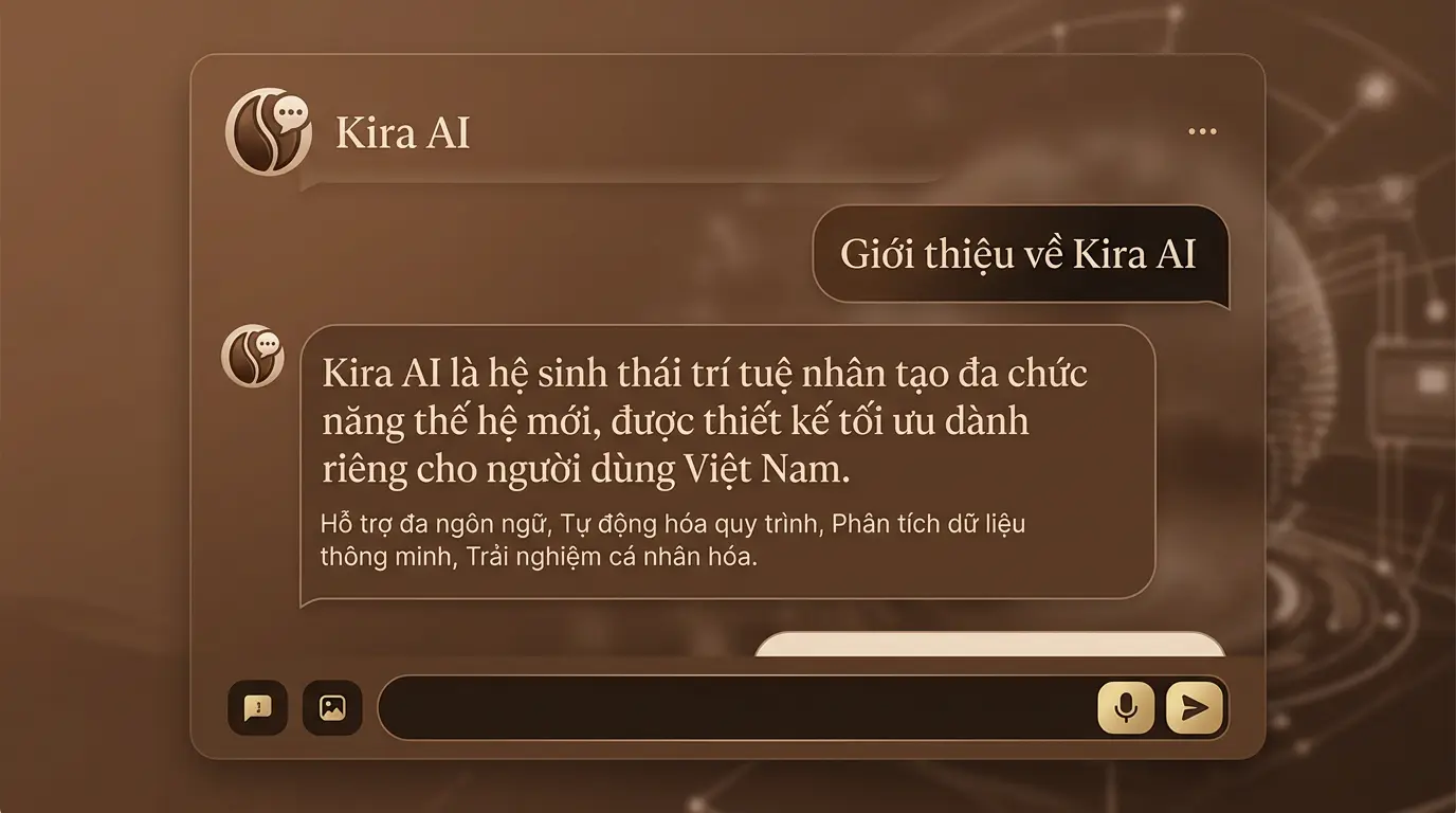 Kira AI – nền tảng trí tuệ nhân tạo toàn diện cho người Việt