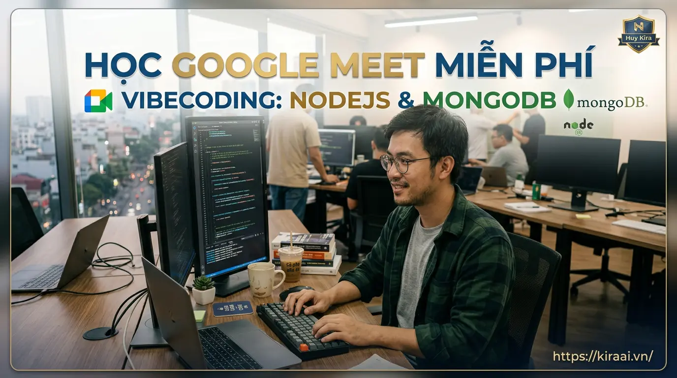 Gooogle meets Vibe coding với nodejs và mongodb, API facebook